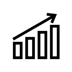 Sales up chart outline icon. Business icon collection