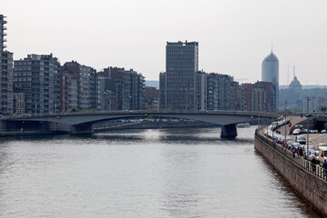 J.F. Kennedy Bridge in Liège - obrazy, fototapety, plakaty