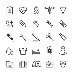 Obraz premium Set of Outline stroke Medical icon
