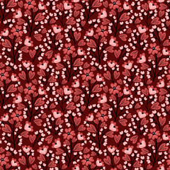 Spring flowers seamless pattern.
