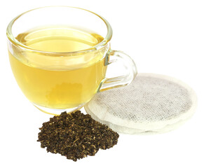 Green tea with teabag