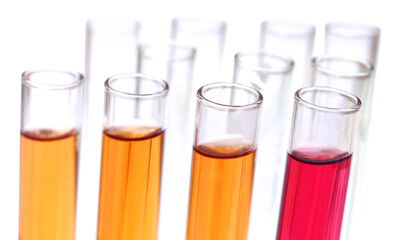 Test tubes with chemicals