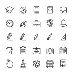 Set of Outline stroke Education icon