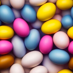 Easter eggs created with generative ai technology