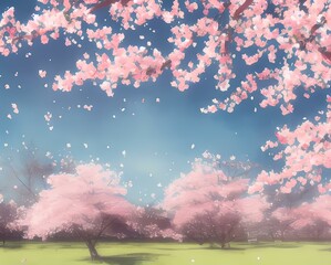 Obraz na płótnie Canvas Cherry blossom created with generative ai technology