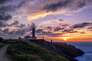 Fototapeta na wymiar Lighthouse of Cabo Mayor. Santander