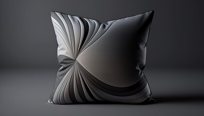 beautiful, modern, gray pillow can be an accessory for the living room or the bedroom
