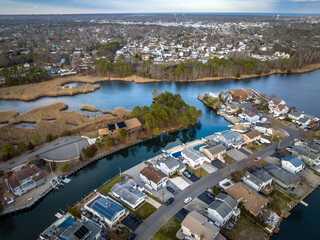 Aerial Sunset in Brick New Jersey 