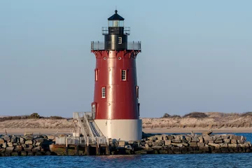 Foto op Canvas The Delaware Breakwater East End Light is a lighthouse located on the inner Delaware Breakwater in the Delaware Bay, just off the coast of Cape Henlopen and the town of Lewes, Delaware. © Rose Guinther