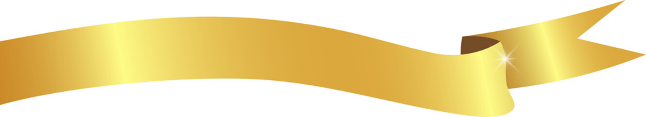 Gold ribbon PNG label