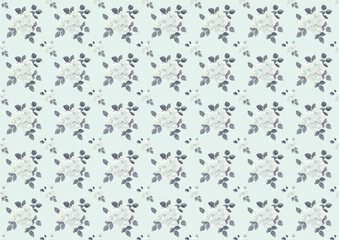wallpaper dollhouse dark blue roses