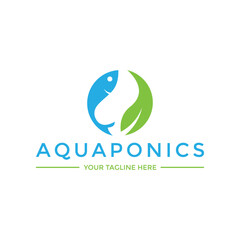 Aquaponics Logo Stock Vector Template