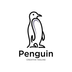  penguin design logo vector illustration