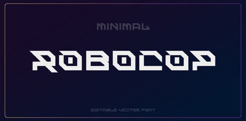 Vector of Modern Robot Robocop and Mechanic Alphabet Letters and numbers