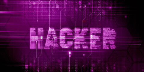 2d illustration cyber crime and internet privacy hacking.Network security,cyber attack,computer virus,ransomware and malware concept