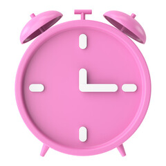 3D alarm clock. 3D illustration.
