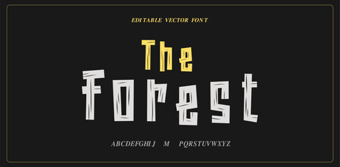 Editable text effect - forest style