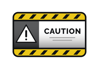 caution board sign with danger symbol vector