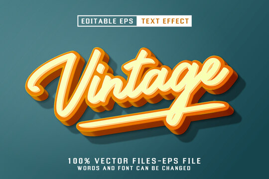 Vintage Editable Text Effect