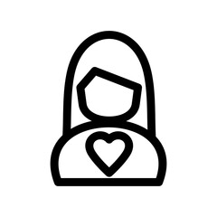 woman in love icon or logo isolated sign symbol vector illustration - high quality black style vector icons