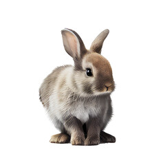 white rabbit isolated on white