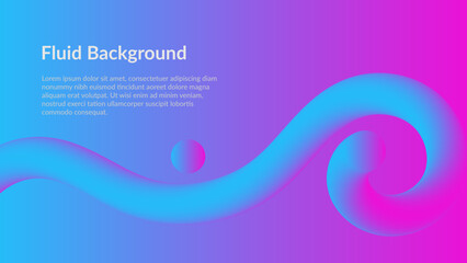 Fluid background vector illustration with liquid shapes. Abstract Shape gradient backgrounds. 3d colorful dynamic fluid background. Applicable for covers, websites, flyers, presentations, banners