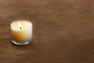 Obraz na płótnie Canvas A captivating close up of a white candle capture the essence of relaxation, peace, elegance and grace for wedding, invitations, spiritual or religious project, including home decor, or any occasion.