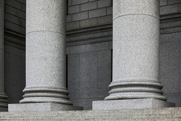 fragment of granite columns