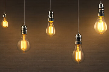 Some light bulb composition that showcases simplicity and calmness. The neutral tones of the low light create a calming ambiance, perfect for home decor, wellness, or creative advertising.