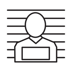 PRISONER design vector icon