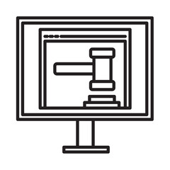 ONLINE COURT design vector icon