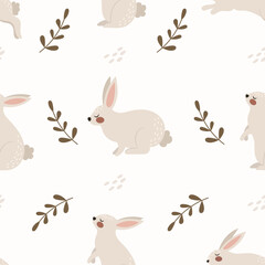 Cute pattern with a bunny