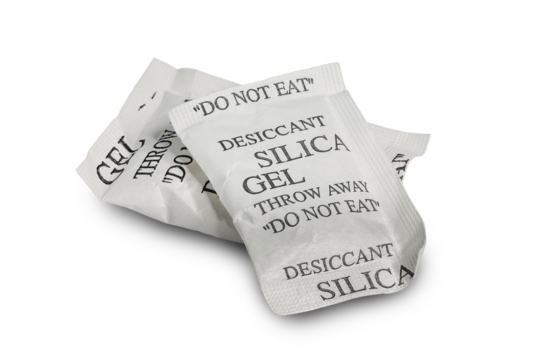 silica gel or desiccant isolated