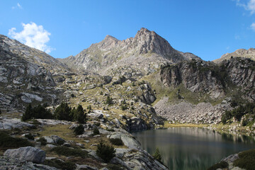 Fototapeta na wymiar Lakes de San Mauricio National Park, Catalonia, Spain 