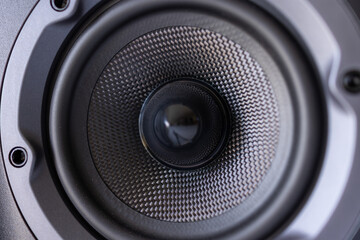 Hifi audio speaker close up