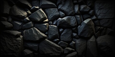 Abstract dark stones background, generative ai