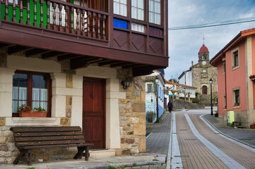 Fototapeta premium Torazo village, Cabranes municipality, Comarca de la Sidra, Asturias, Spain