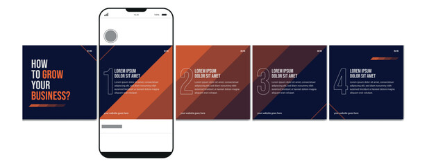 Set of Instagram Carousel Post, editable social media instagram carousel post, modern and creative business carousel post template, eps 10