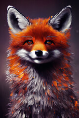 Obraz premium Balancing Joyful Fox with Contrast created with generative AI technology