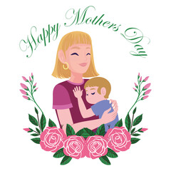 woman's day template poster typography vector illustration