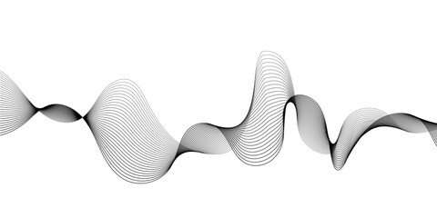 Abstract wave lines on white background with white smooth element swoosh speed wave modern stream background.