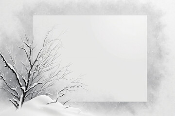 Winter landscape with snow texture and space for text, Generative Ai