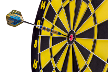 dartboard with bulls eye target