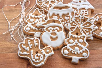 Obraz na płótnie Canvas Homemade gingerbread cookies Made by hand