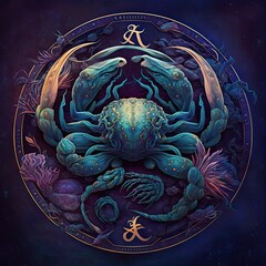 Zodiac artistic signs.