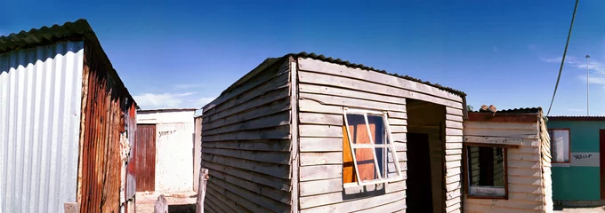 Panoramic image of shacks in Cape Town's township Khayelitsha © Michael v Aichberger