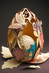 Easter decorative art eggs bunny 