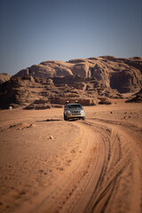 off road vehicle in desert