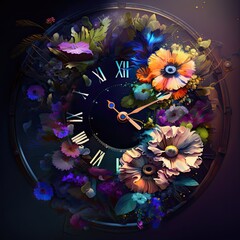Flower clock - time is gone 