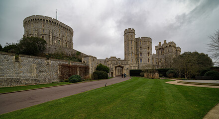 Windsor castle royal residence at Windsor in the English county of Berkshire - obrazy, fototapety, plakaty